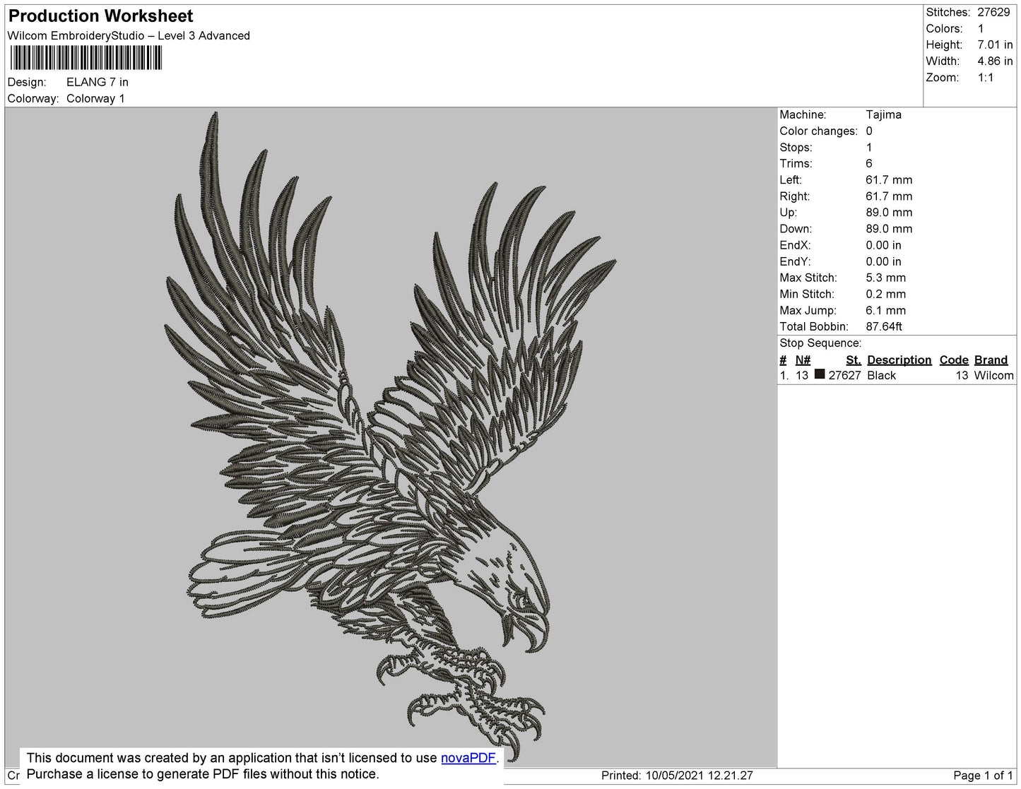 Eagle Embroidery