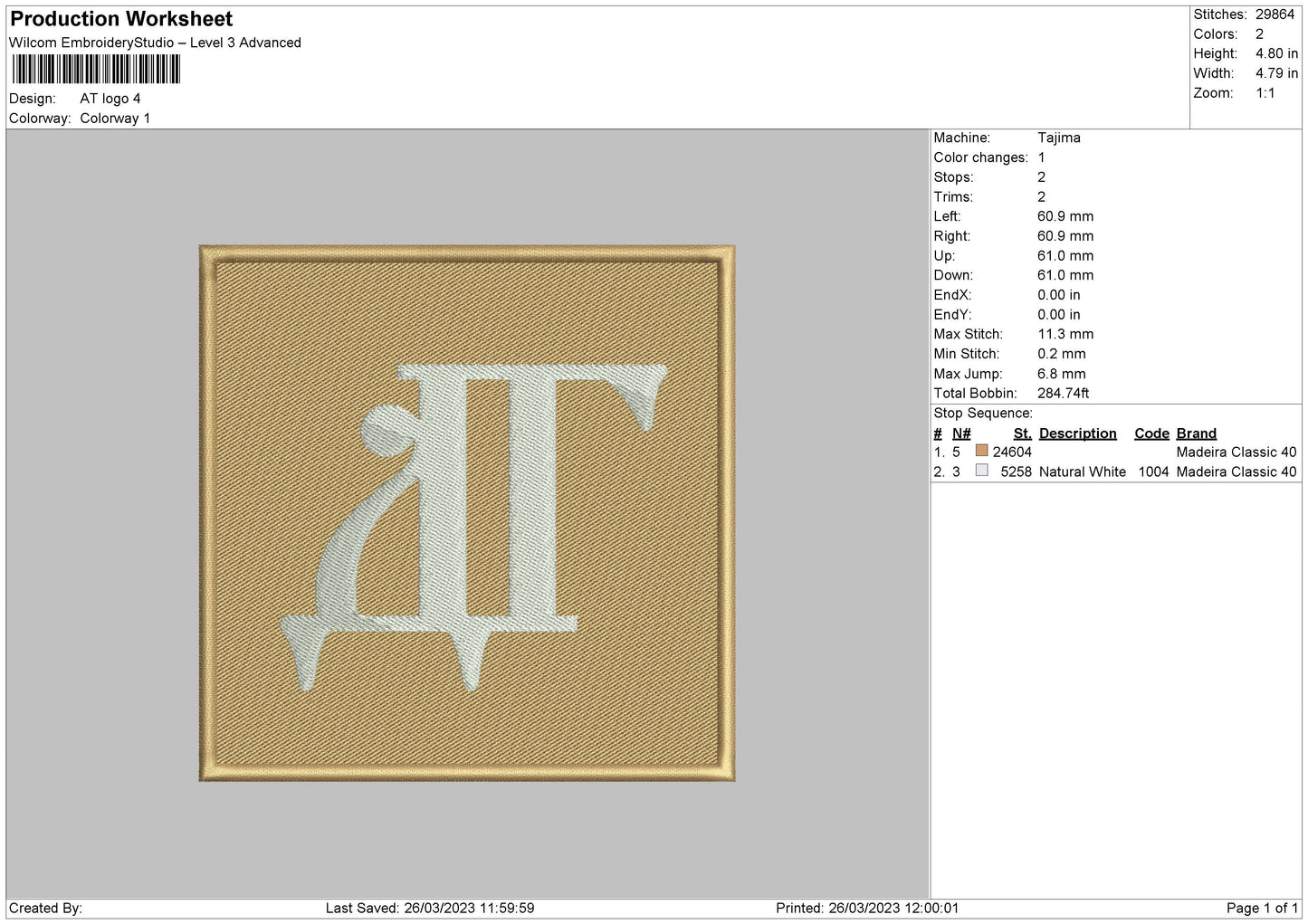 At Logo Embroidery