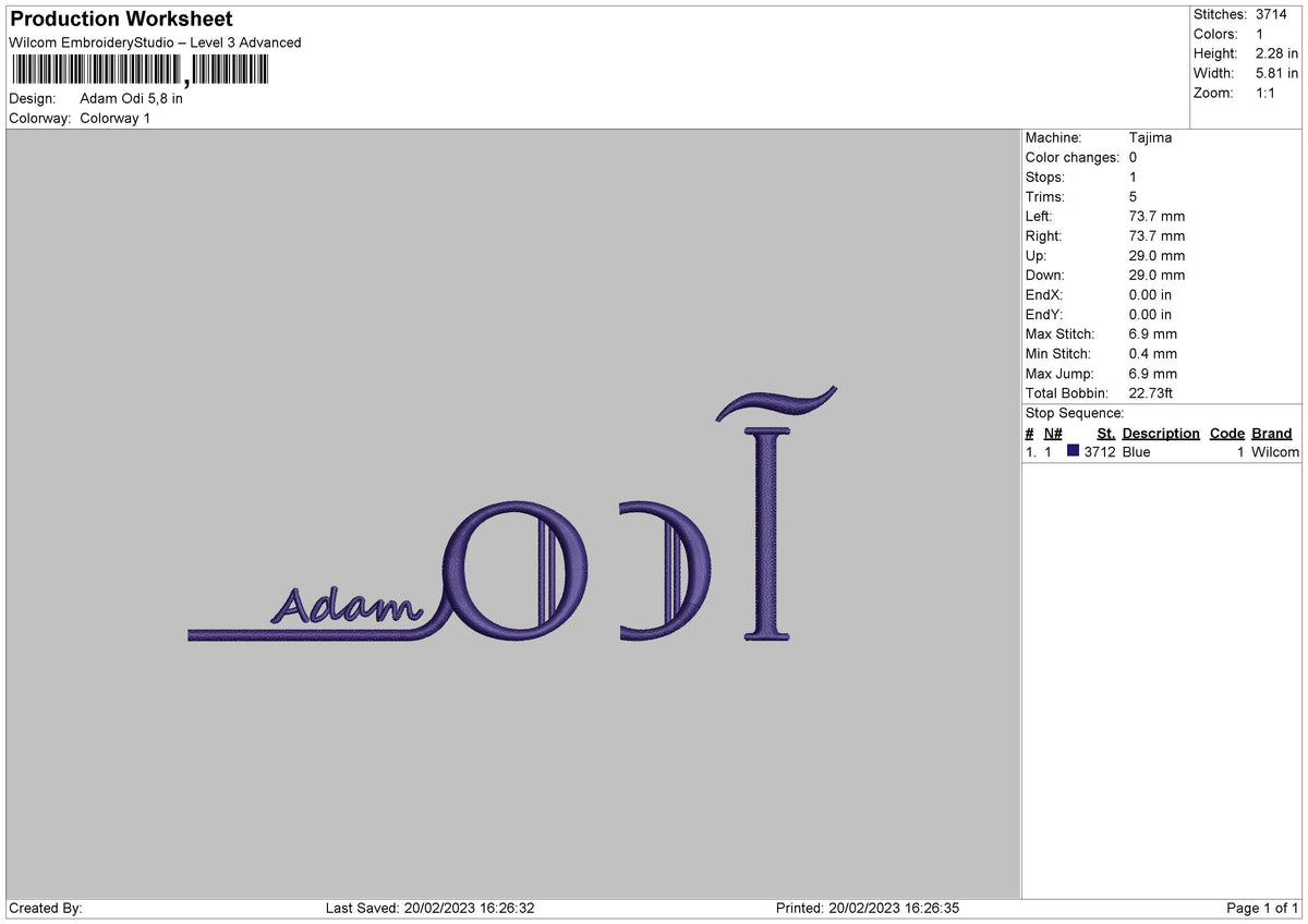 Adam Odi Embroidery File 6 sizes