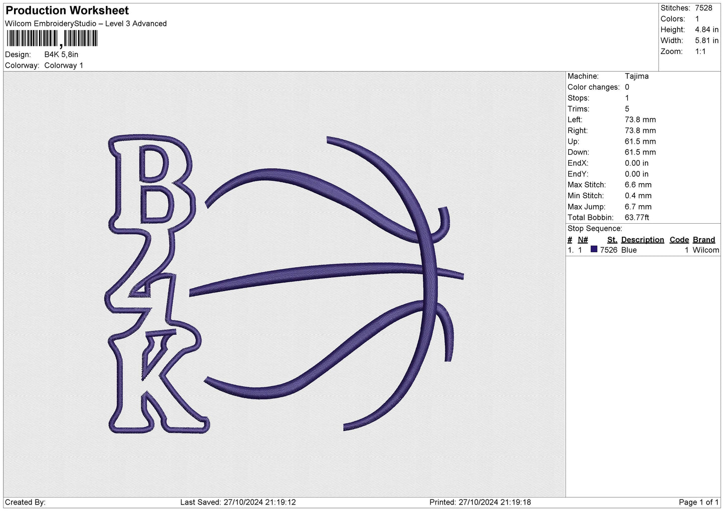 B4K Embroidery File 6 size
