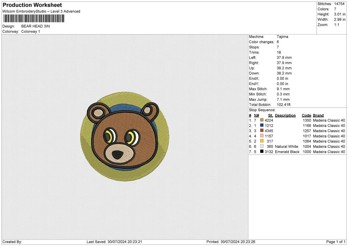 BALLFLAME Embroidery File 6 size
