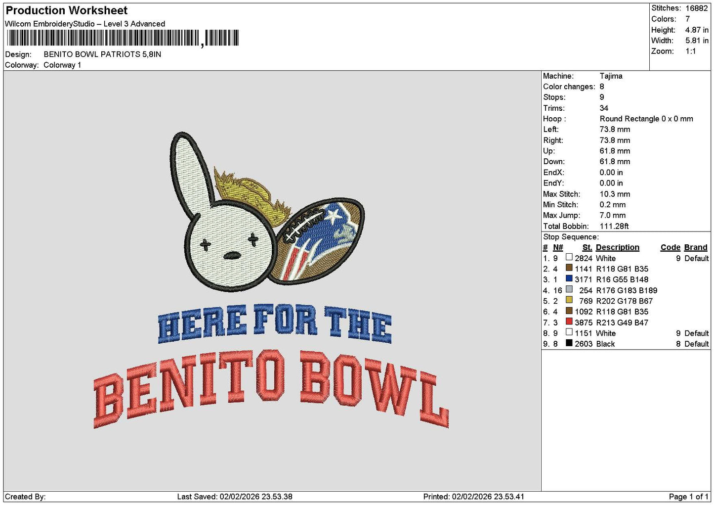 Bowltext 0202 Embroidery File 6 sizes