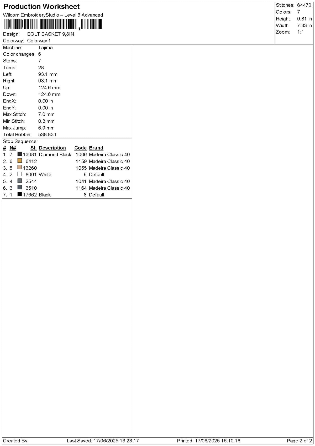 Basket 1706 Embroidery File 6 sizes