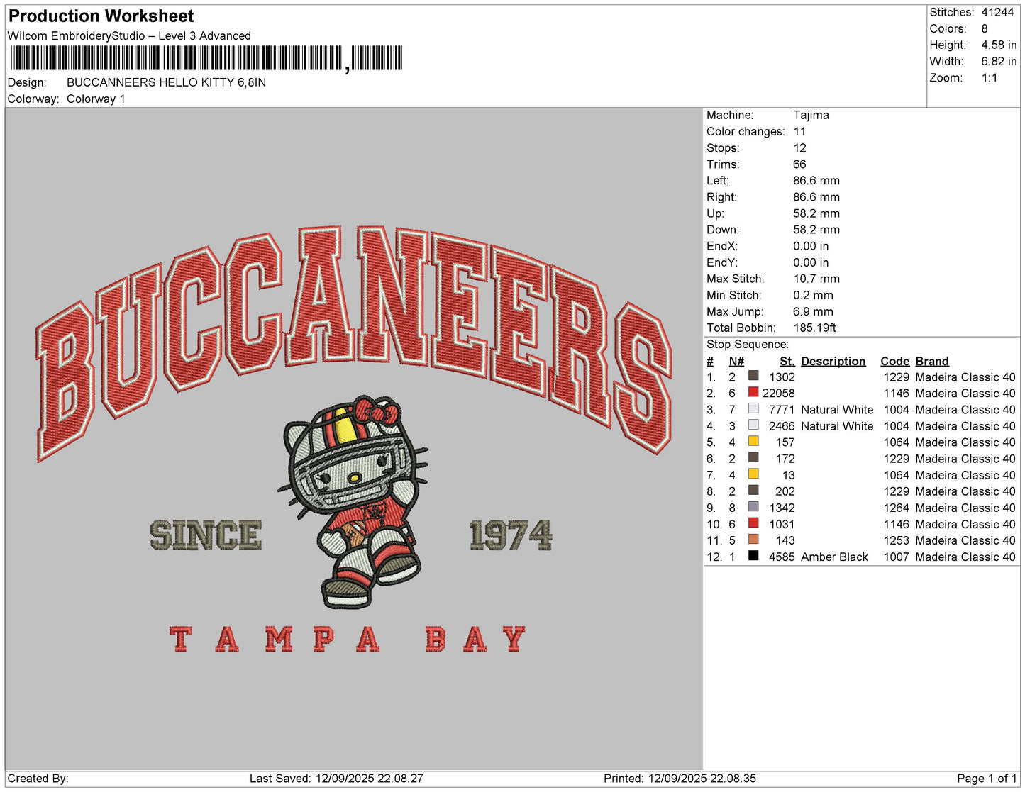 BUCCANNEERS HELLO KITTY