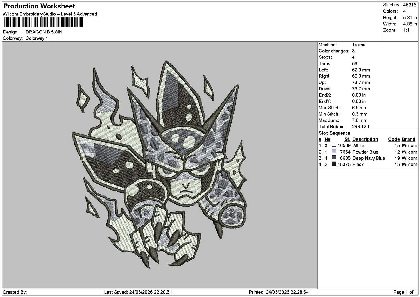Character 2403 Embroidery File 6 sizes