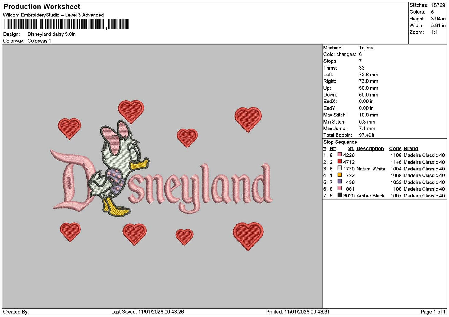 Dland Daisy Embroidery File 6 sizes