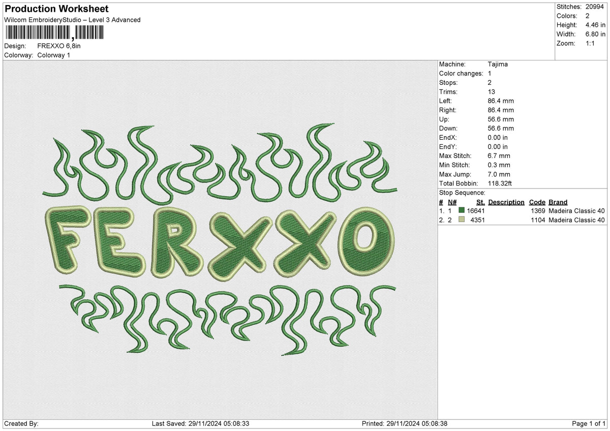 FREXXO Embroidery File 6 size