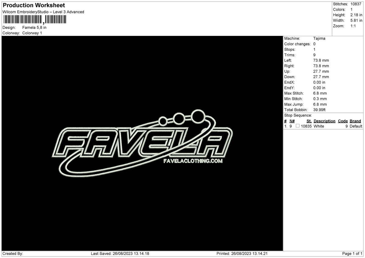 Female EMbroidery File 6 sizes