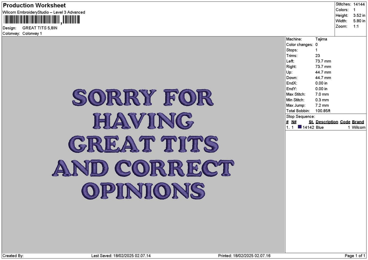 Greattext 1802 Embroidery File 6 sizes