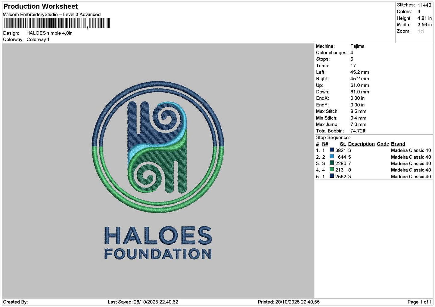 Haloestext Embroidery File 6 sizes