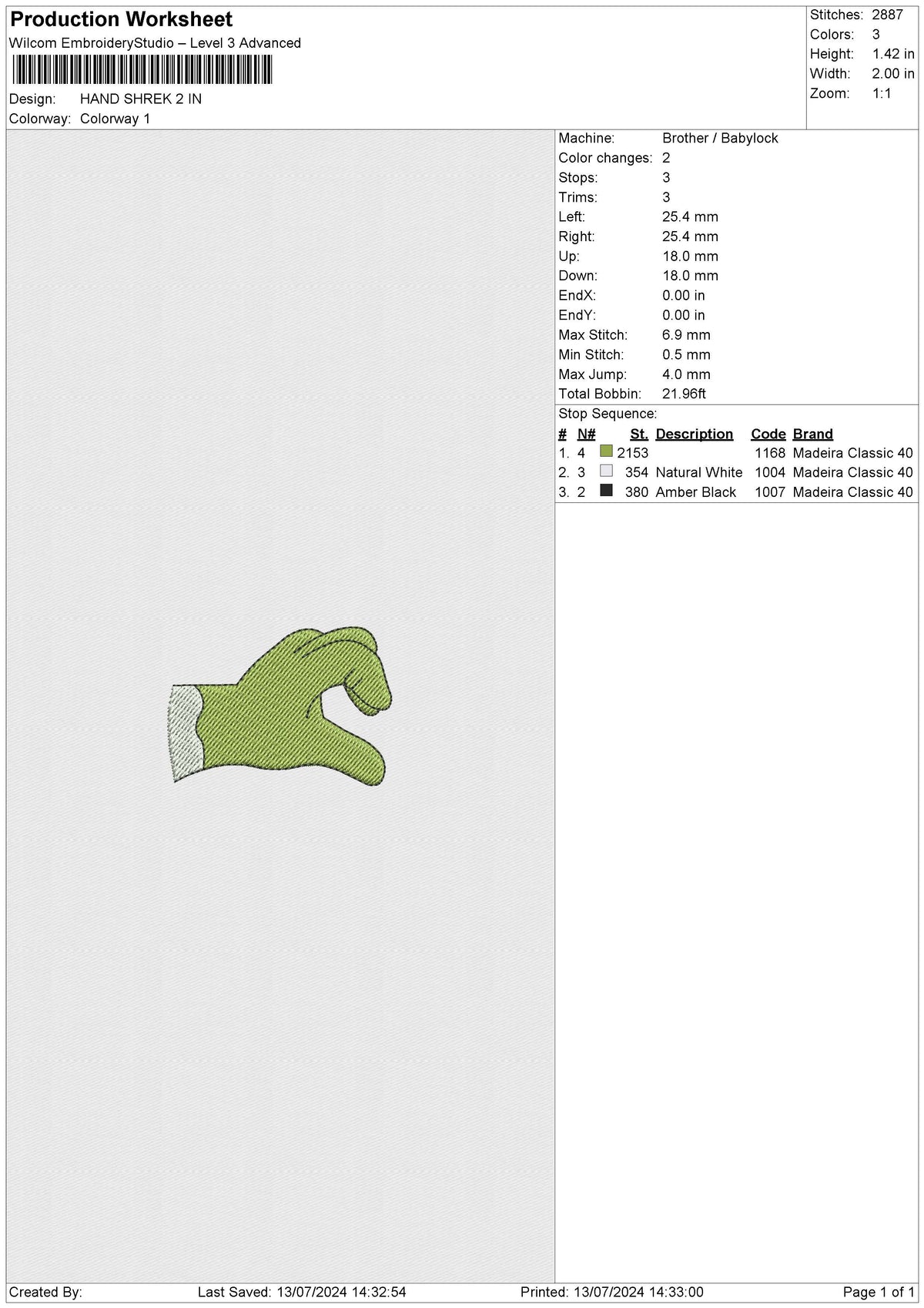NIKE SHREK NIKE VIONA Embroidery File 6 size