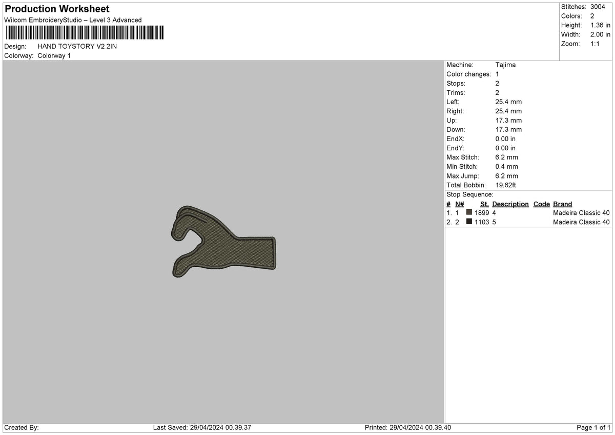 Hand 2904a Embroidery File 6 sizes