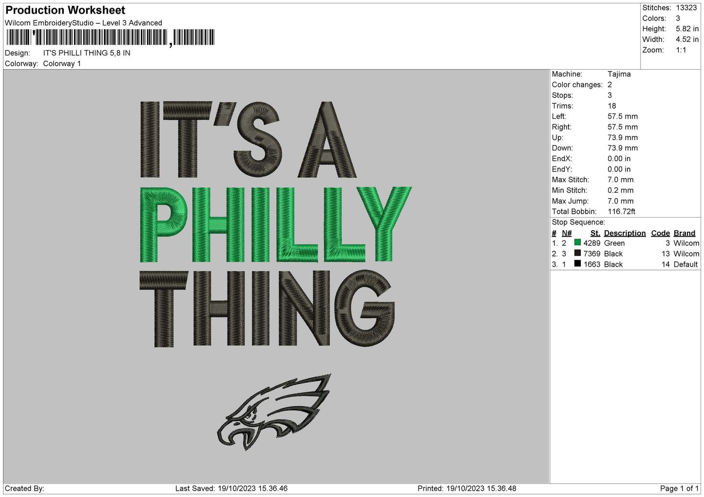 Philli Embroidery File 6 sizes