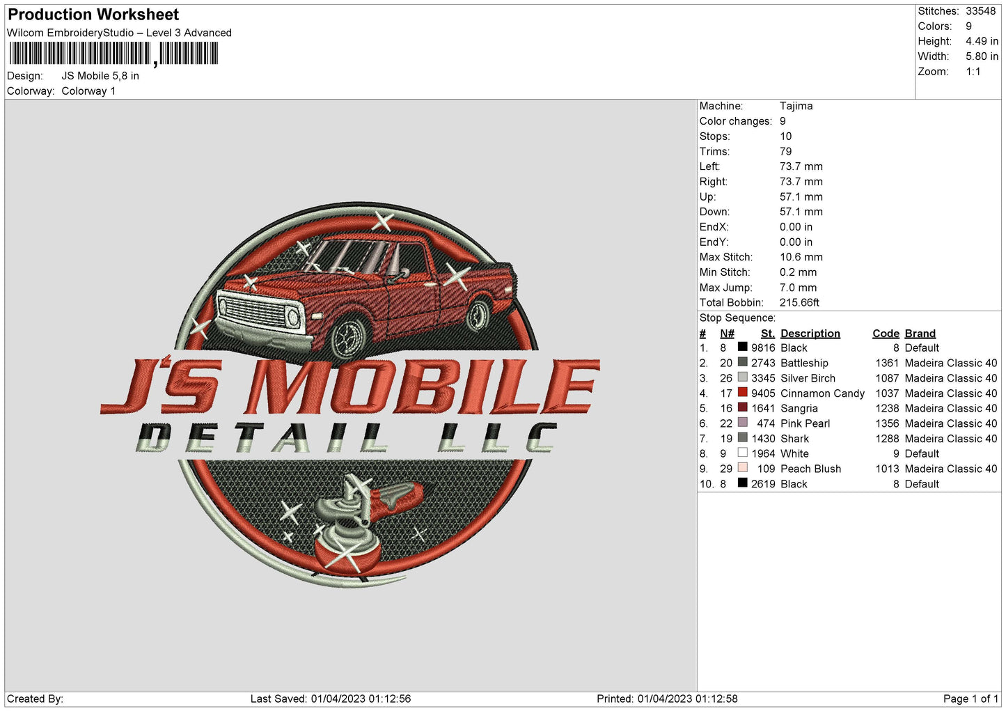 Js Mobile Embroidery