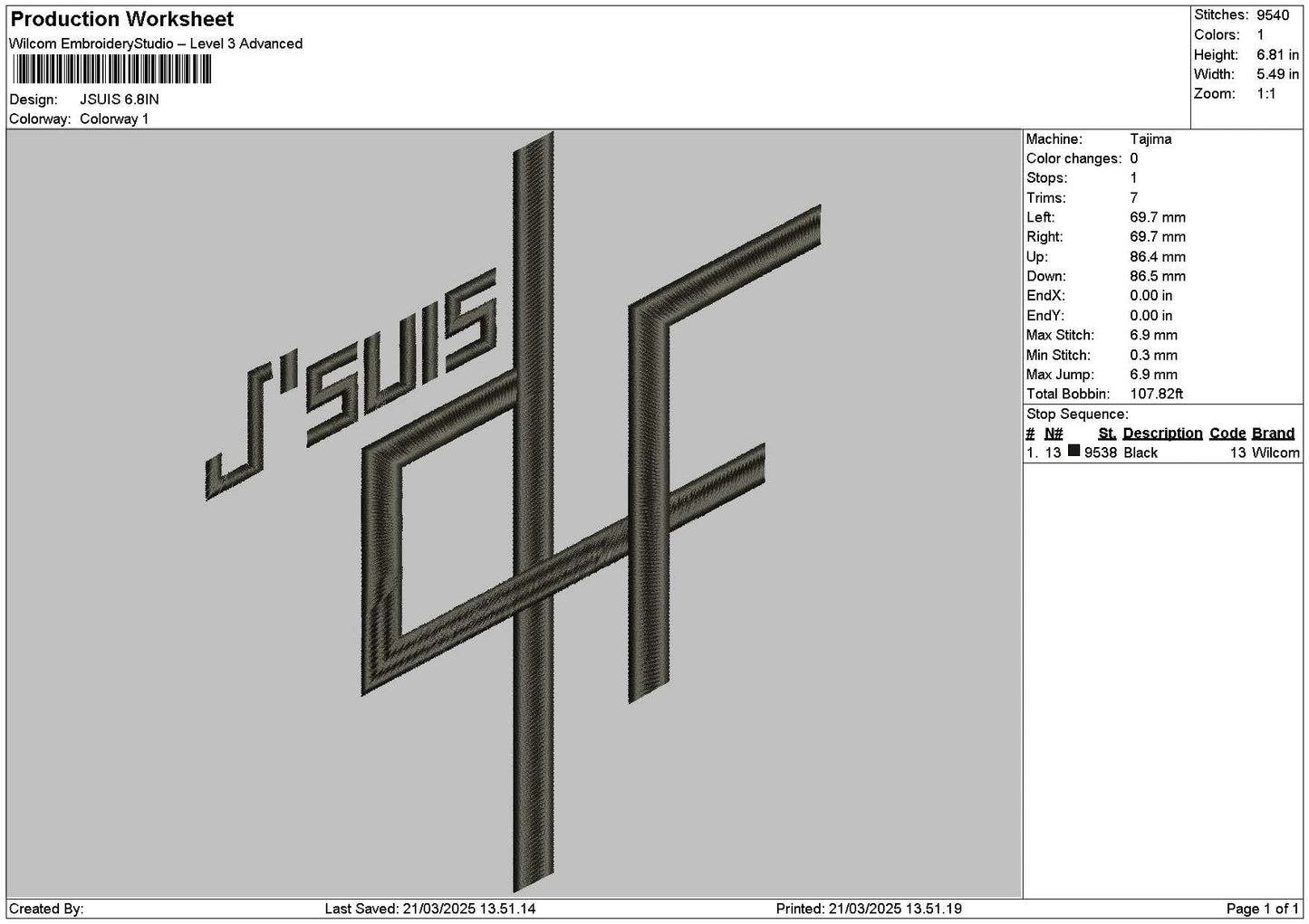Jsuistext Embroidery File 6 sizes