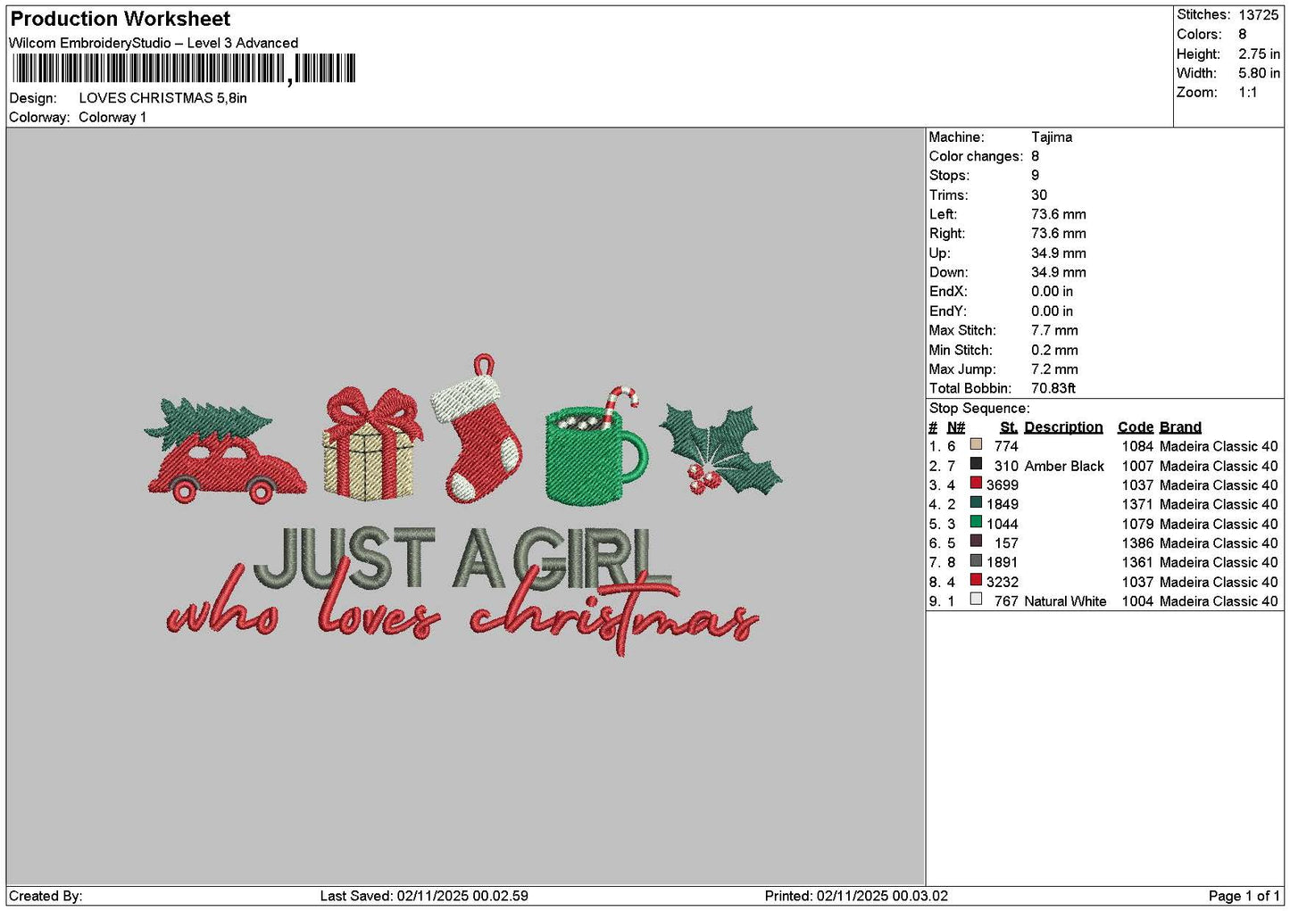 Lovestext 0211 Embroidery File 6 sizes