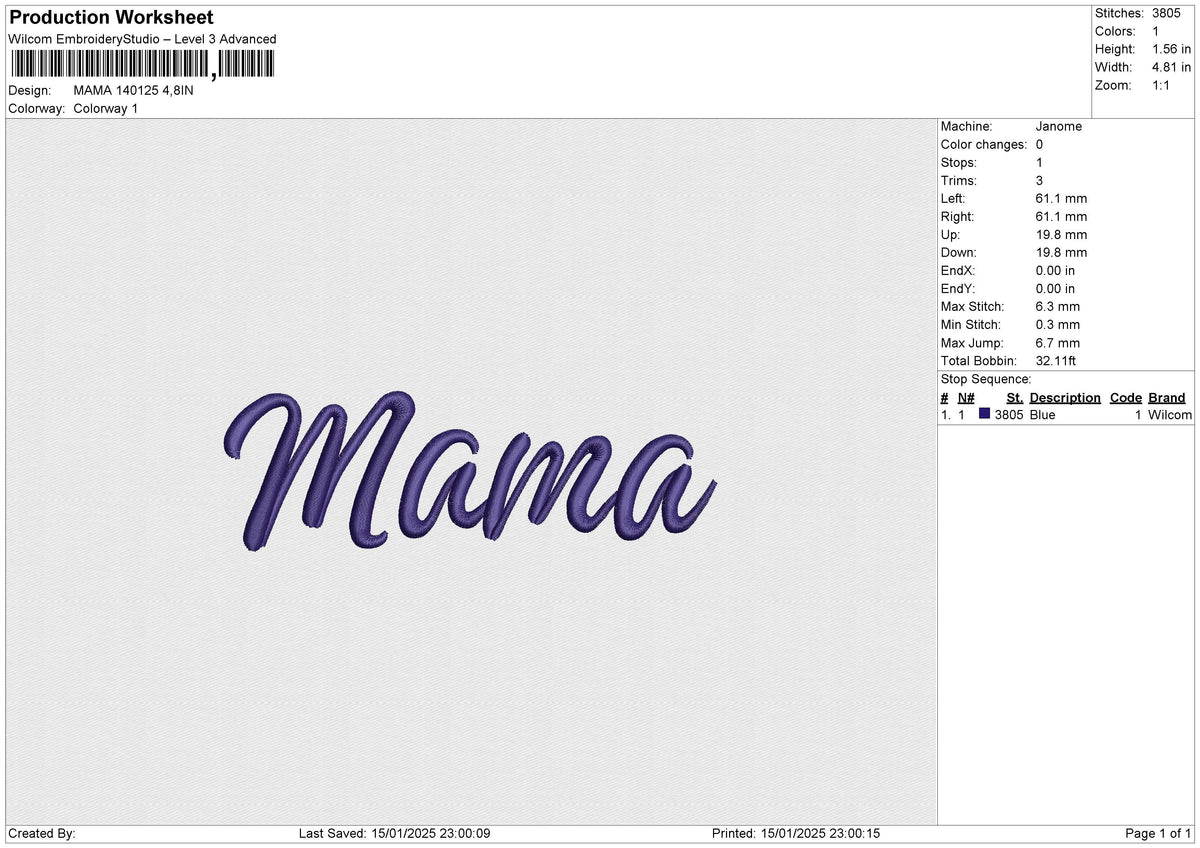 MAMA 140125 Embroidery File 6 size