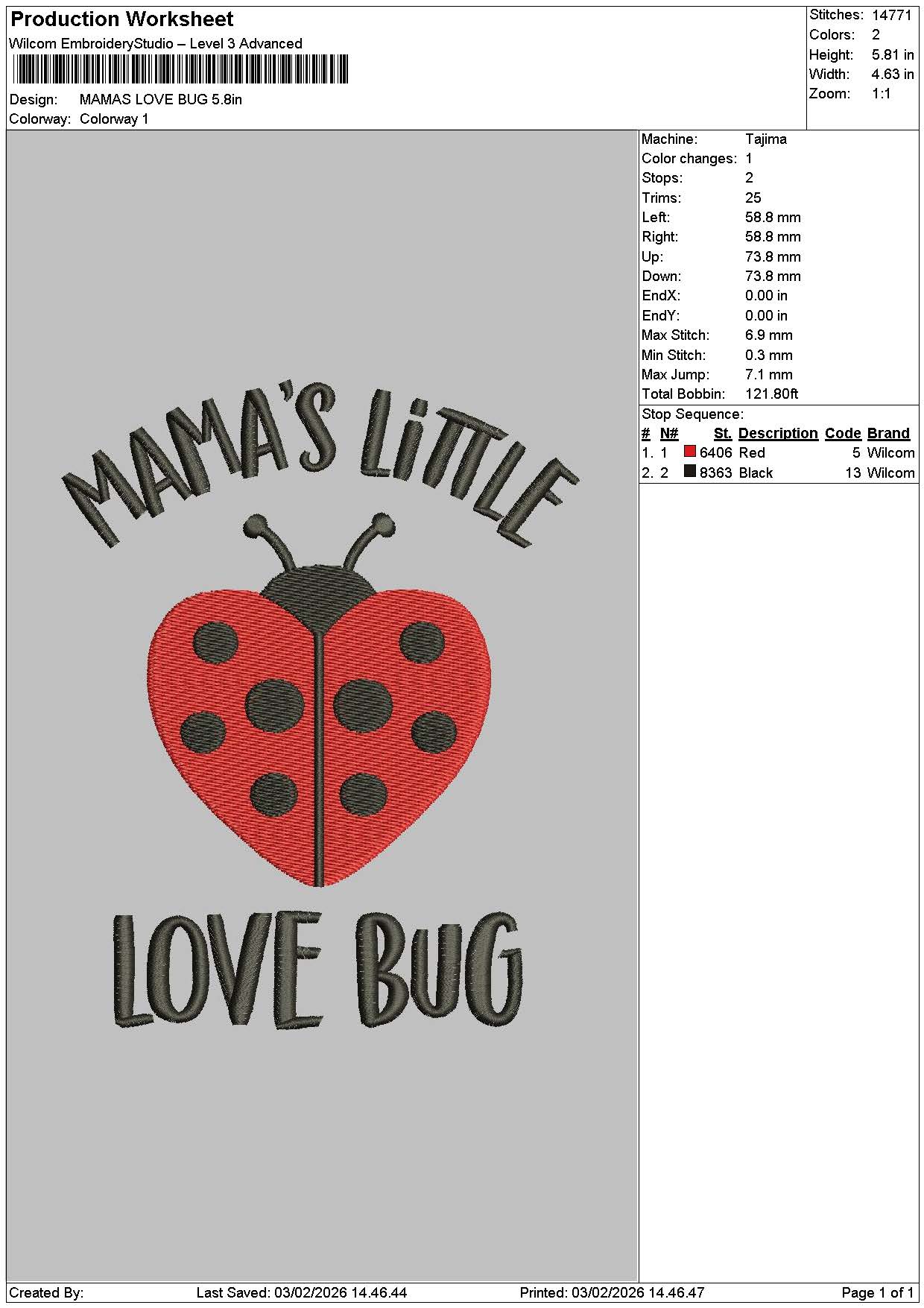 Mamastext 0302 Embroidery File 6 sizes