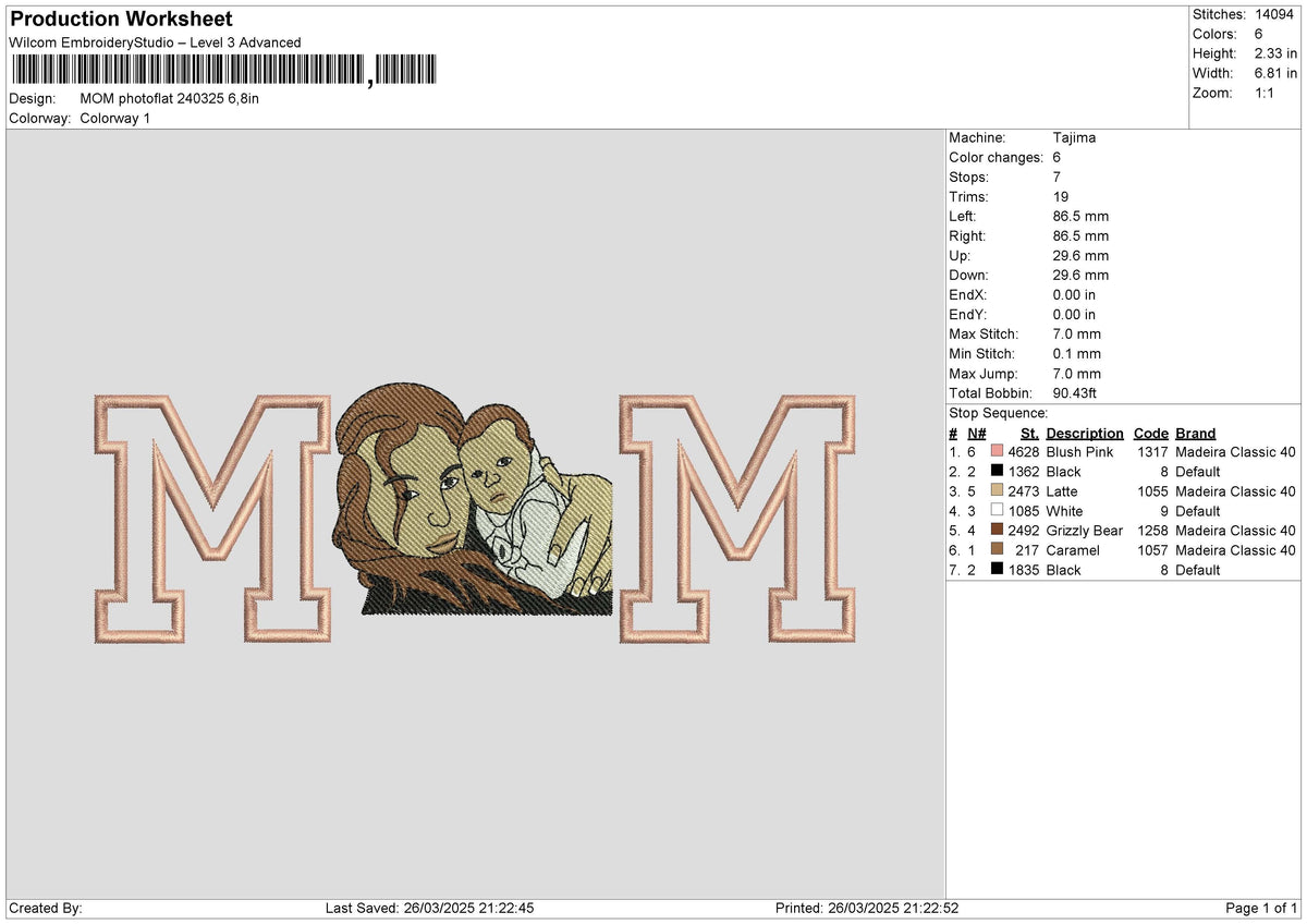 MOM photoflat 240325 Embroidery File 6 size