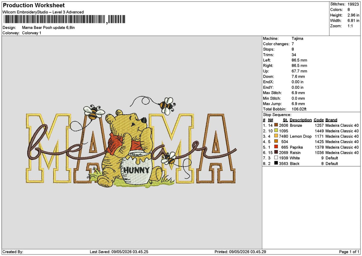 Mamatext 0905 Embroidery File 6 sizes