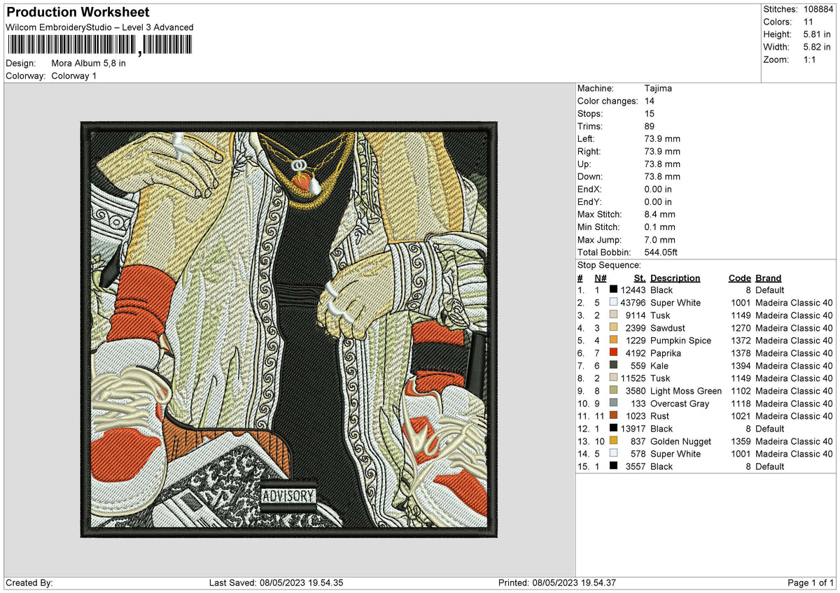 Mora Album Embroidery File 6 sizes