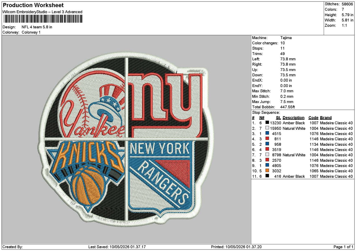 Nytext Circle Embroidery File 6 sizes
