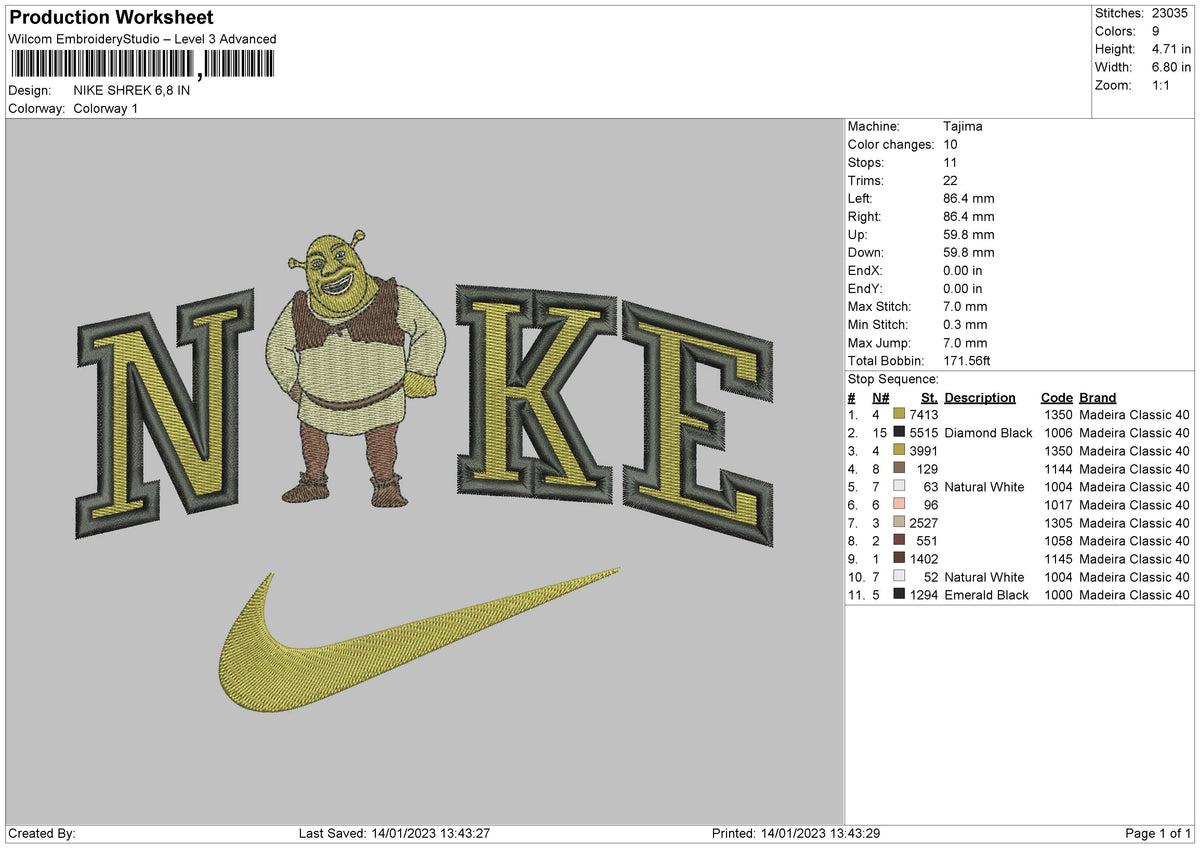 Nike Sherk v2 Embroidery