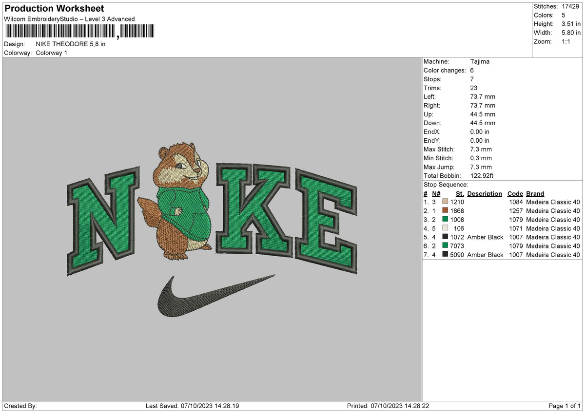 Nike Theo Embroidery File 6 sizes