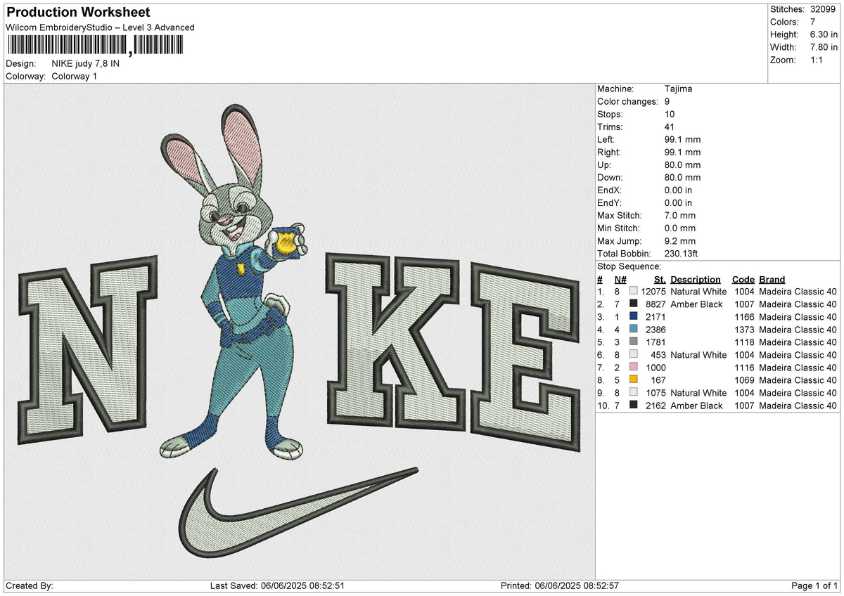 NIKE NICK Embroidery File 6 size