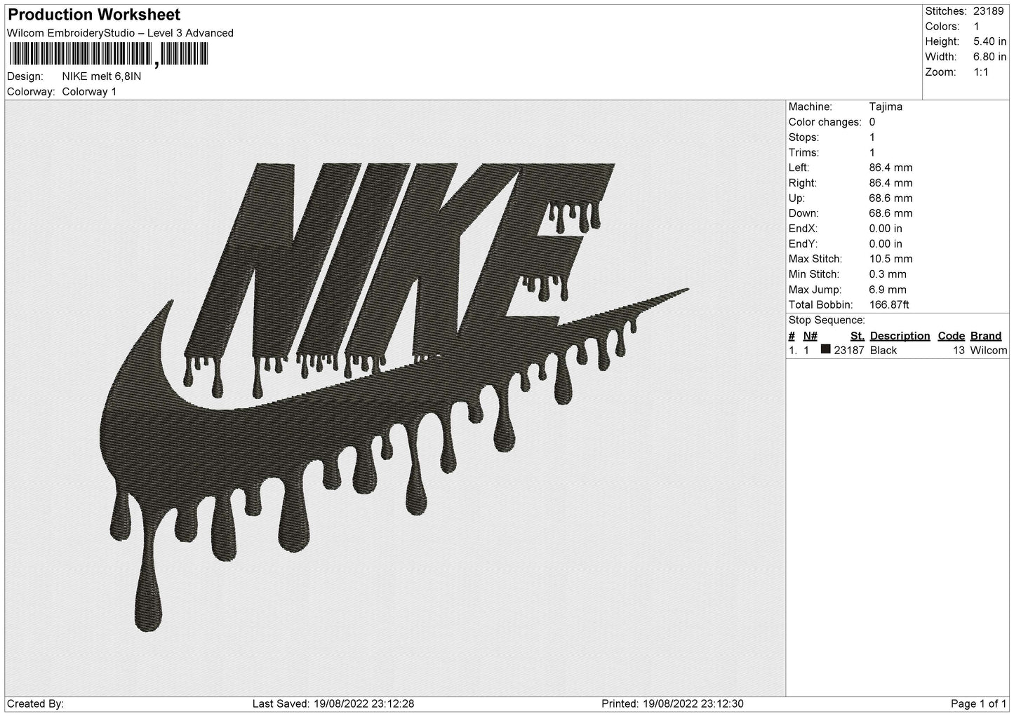 Nike Melt Embroidery