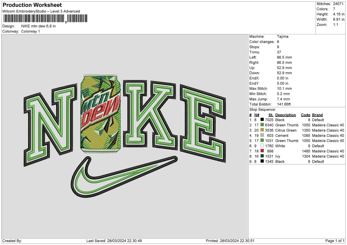 Nike Mtn Embroidery File 6 sizes