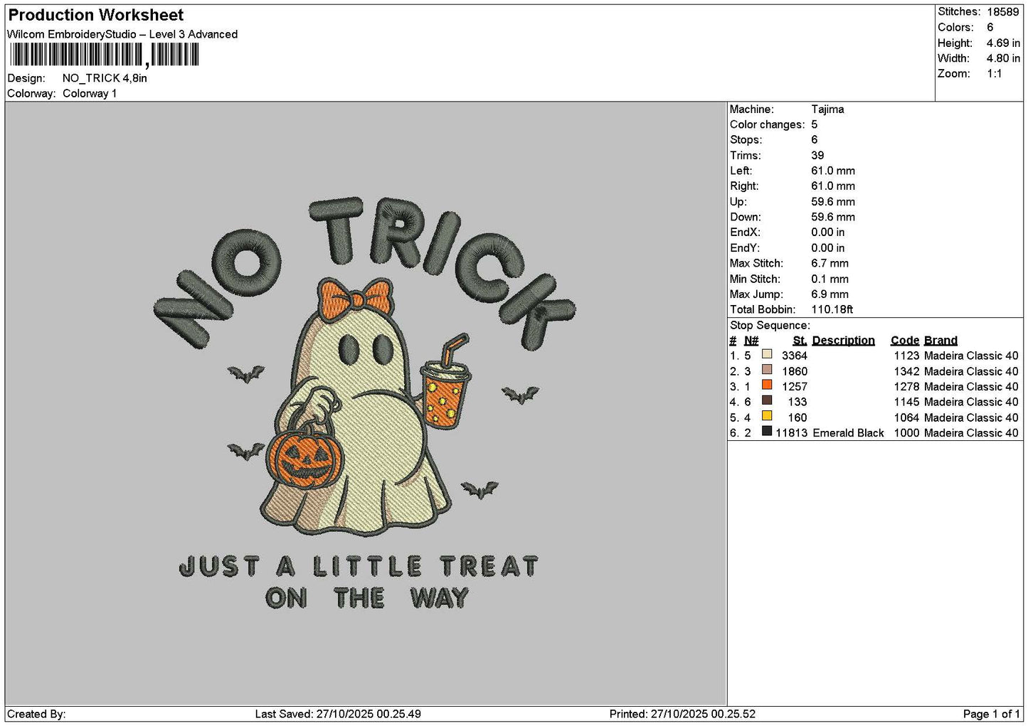 Tricktext 2410 Embroidery File 6 sizes
