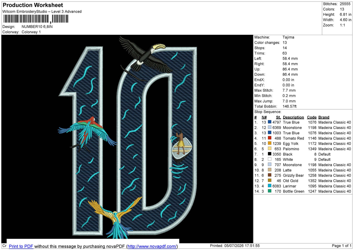 NUMBER10 Embroidery Machine 6 File