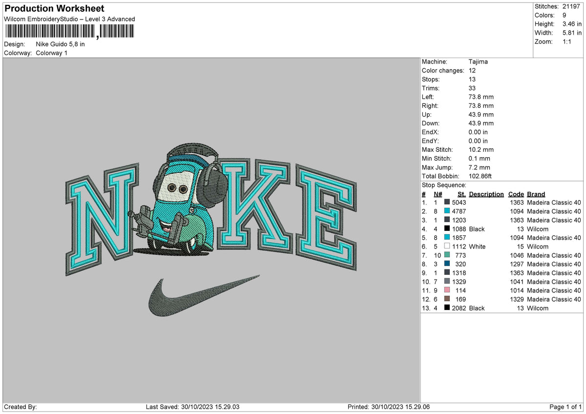 Nike Guido002 Embroidery File 6 sizes