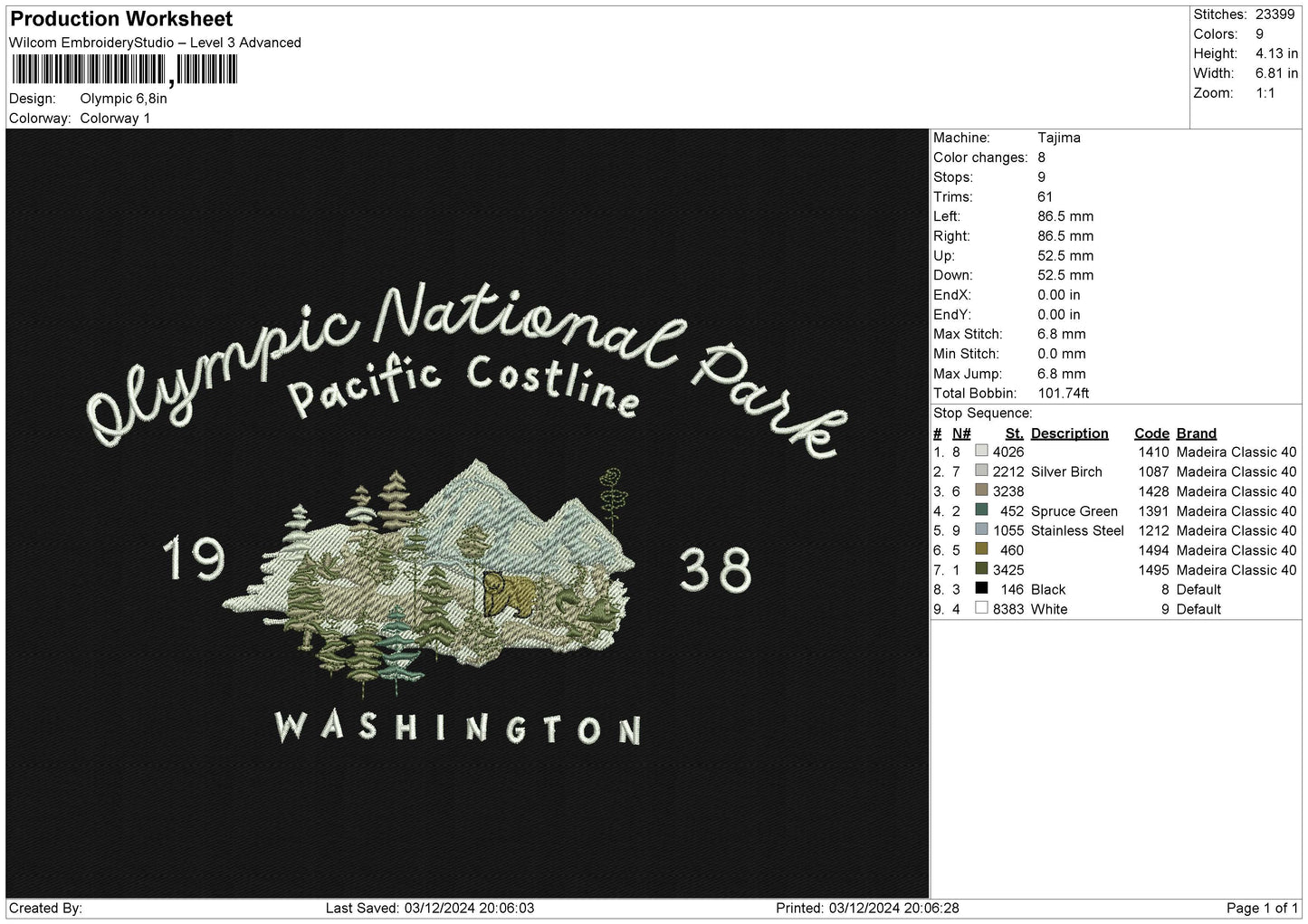 Olympic Embroidery File 6 size
