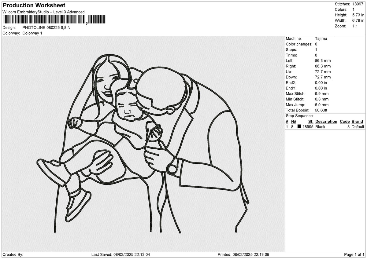PHOTOLINE 080225 Embroidery File 6 size