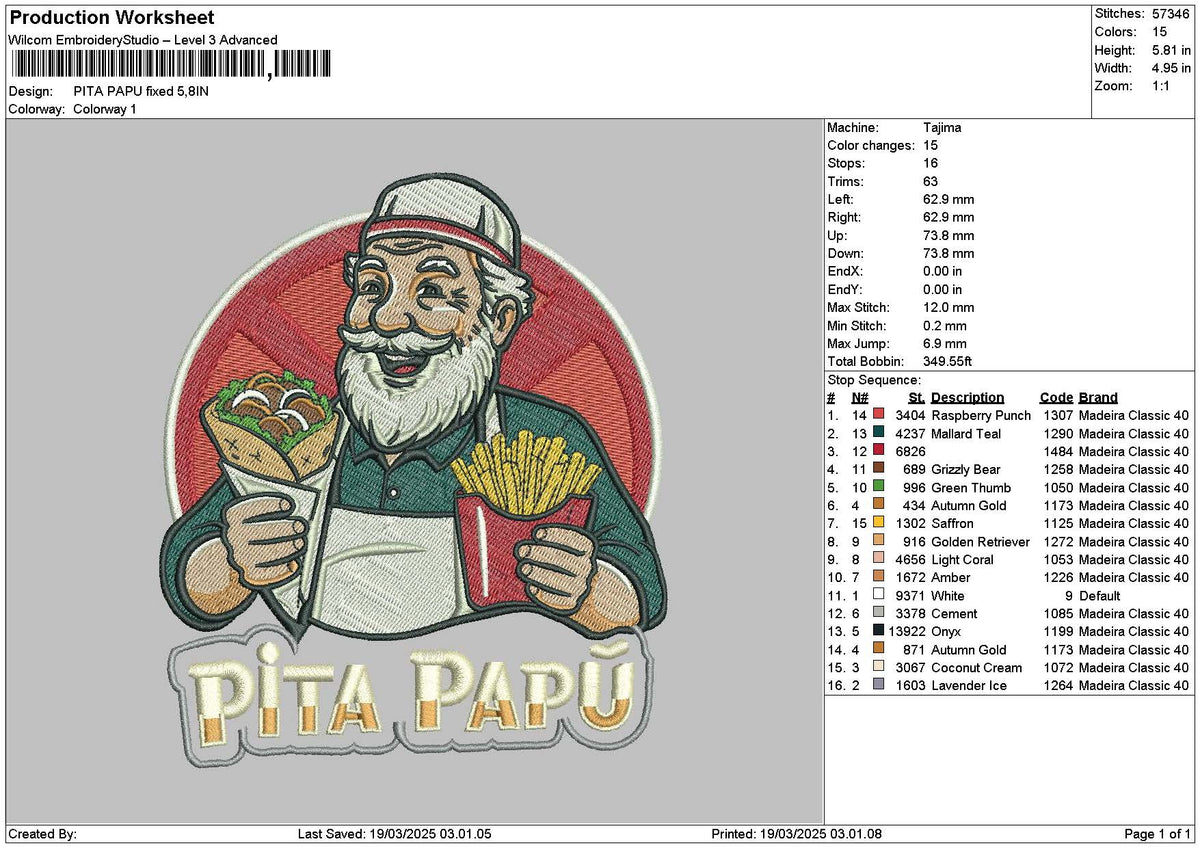 Pitatext Embroidery File 6 sizes