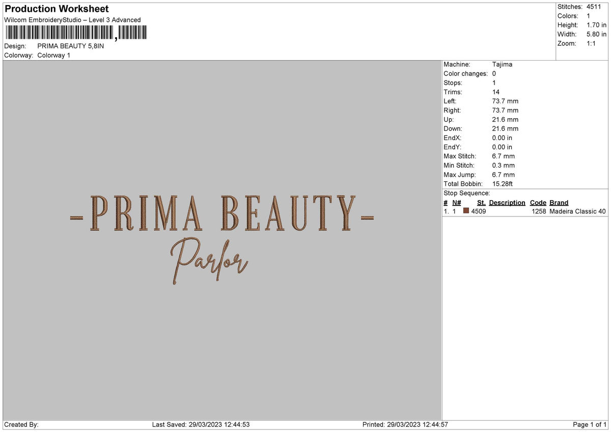 Prima Beauty Embroidery