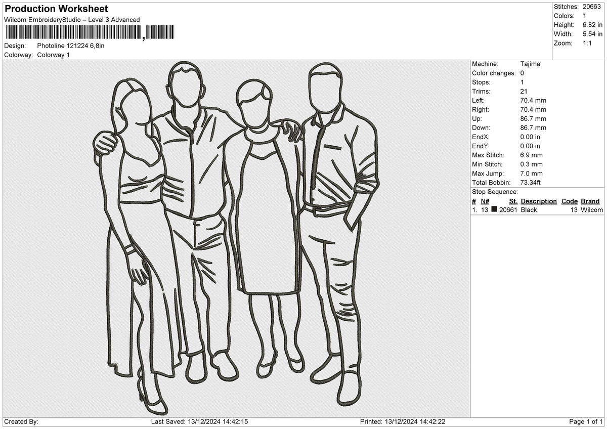 Photoline 121224 Embroidery File 6 size