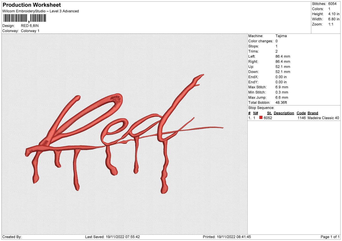 RED Embroidery