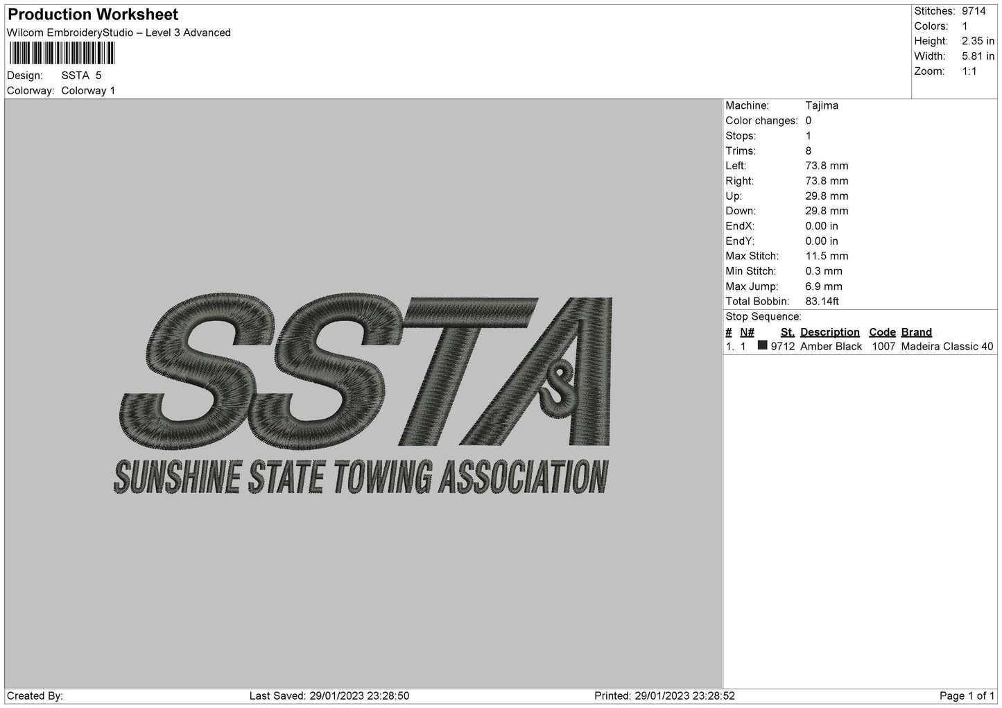 Ssta Embroidery File 6 sizes