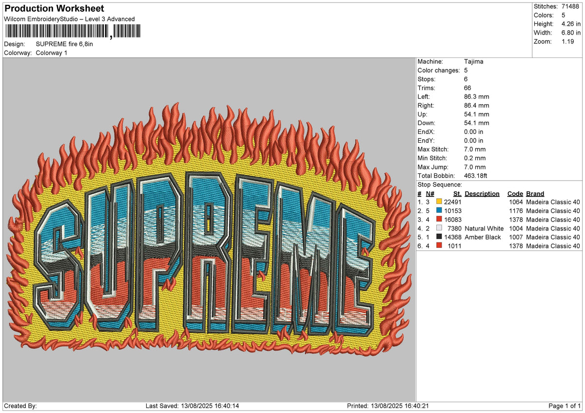 SUPREME fire
