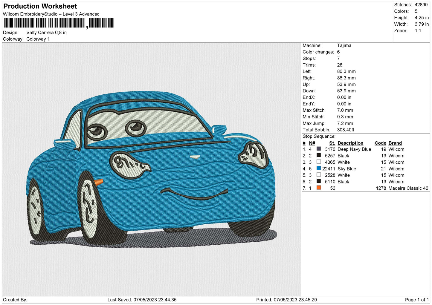 Sally Carrera Embroidery