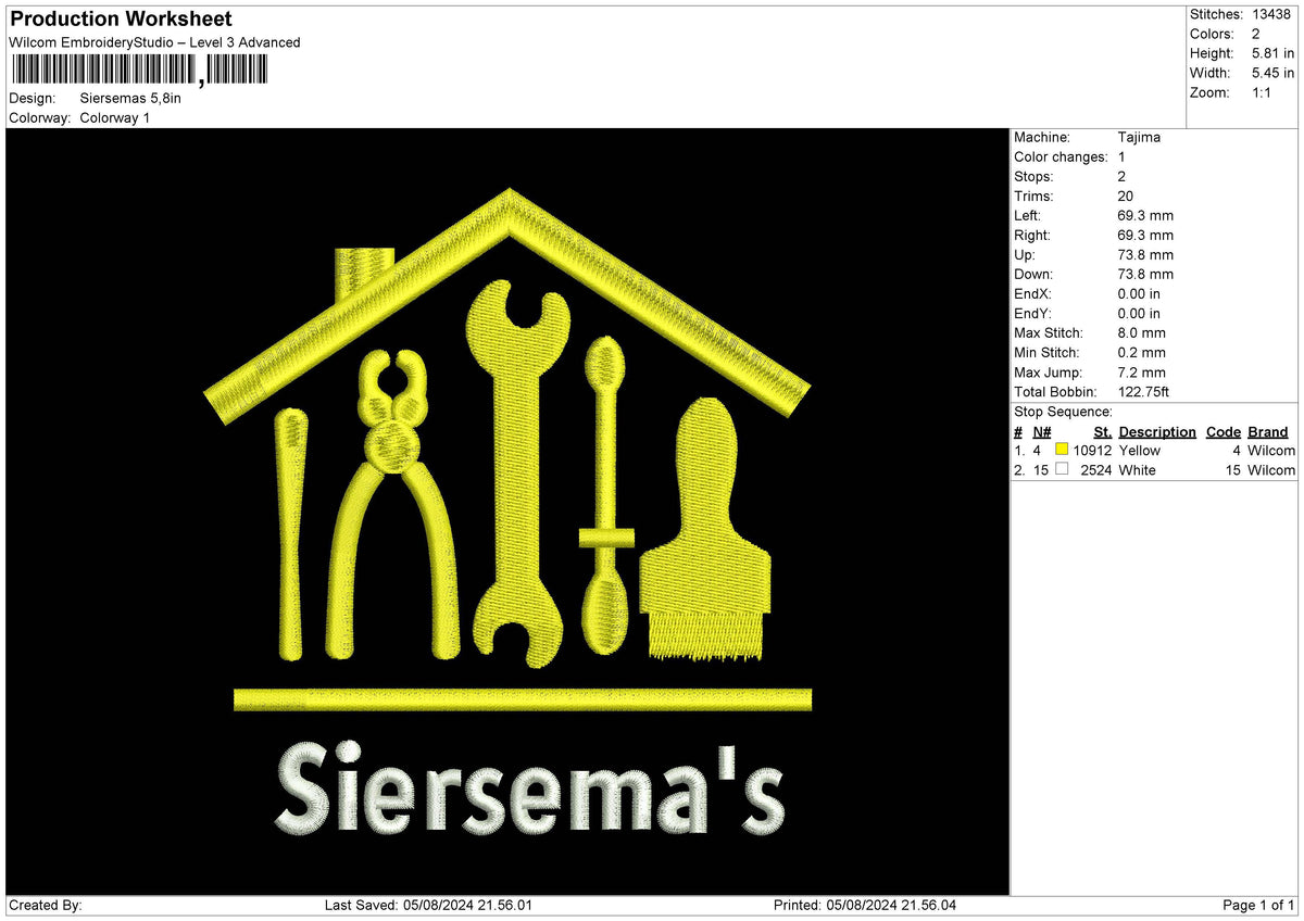 Siersematext Embroidery File 6 sizes