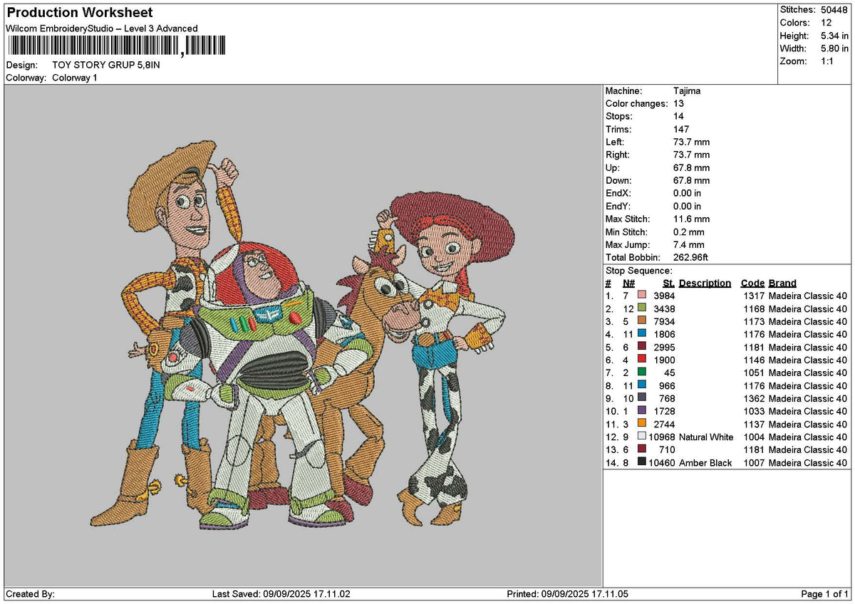 Ts Group 01 Embroidery File 6 sizes