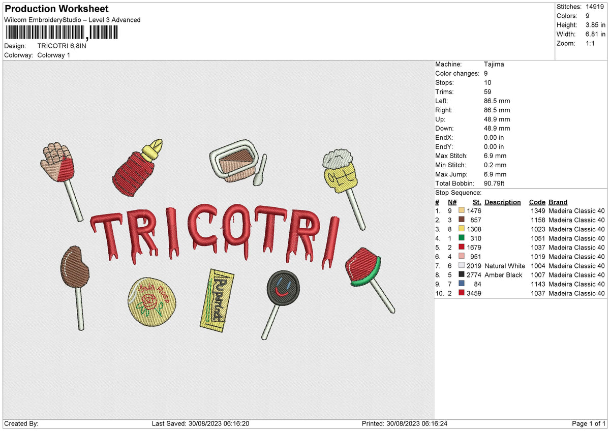TRICOTRI Embroidery File 6 size