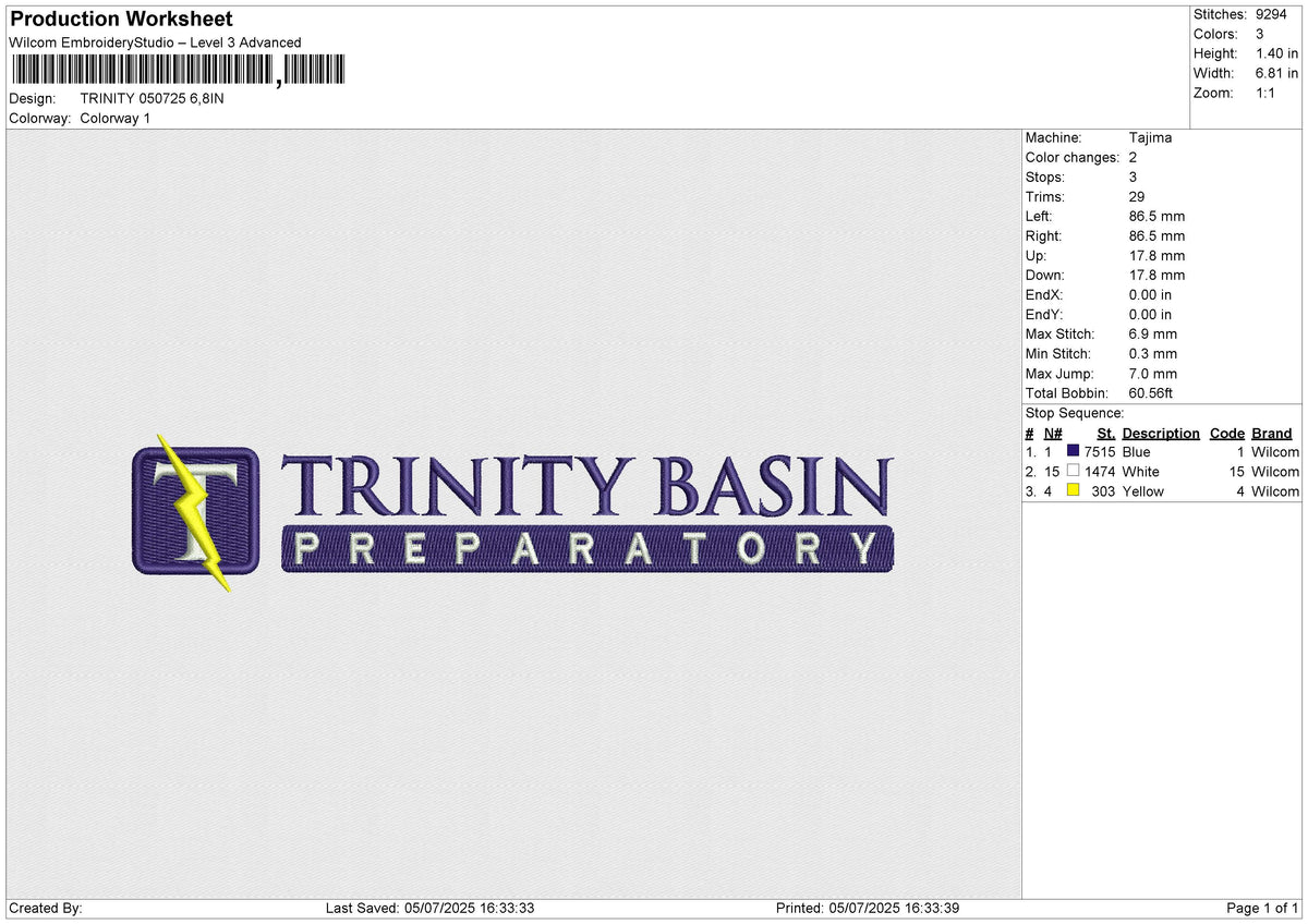 TRINITY 050725 Embroidery File 6 size
