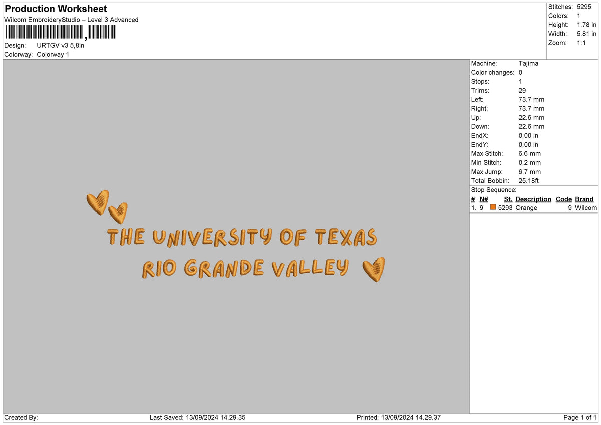 Urtgvtext V3 Embroidery File 6 sizes
