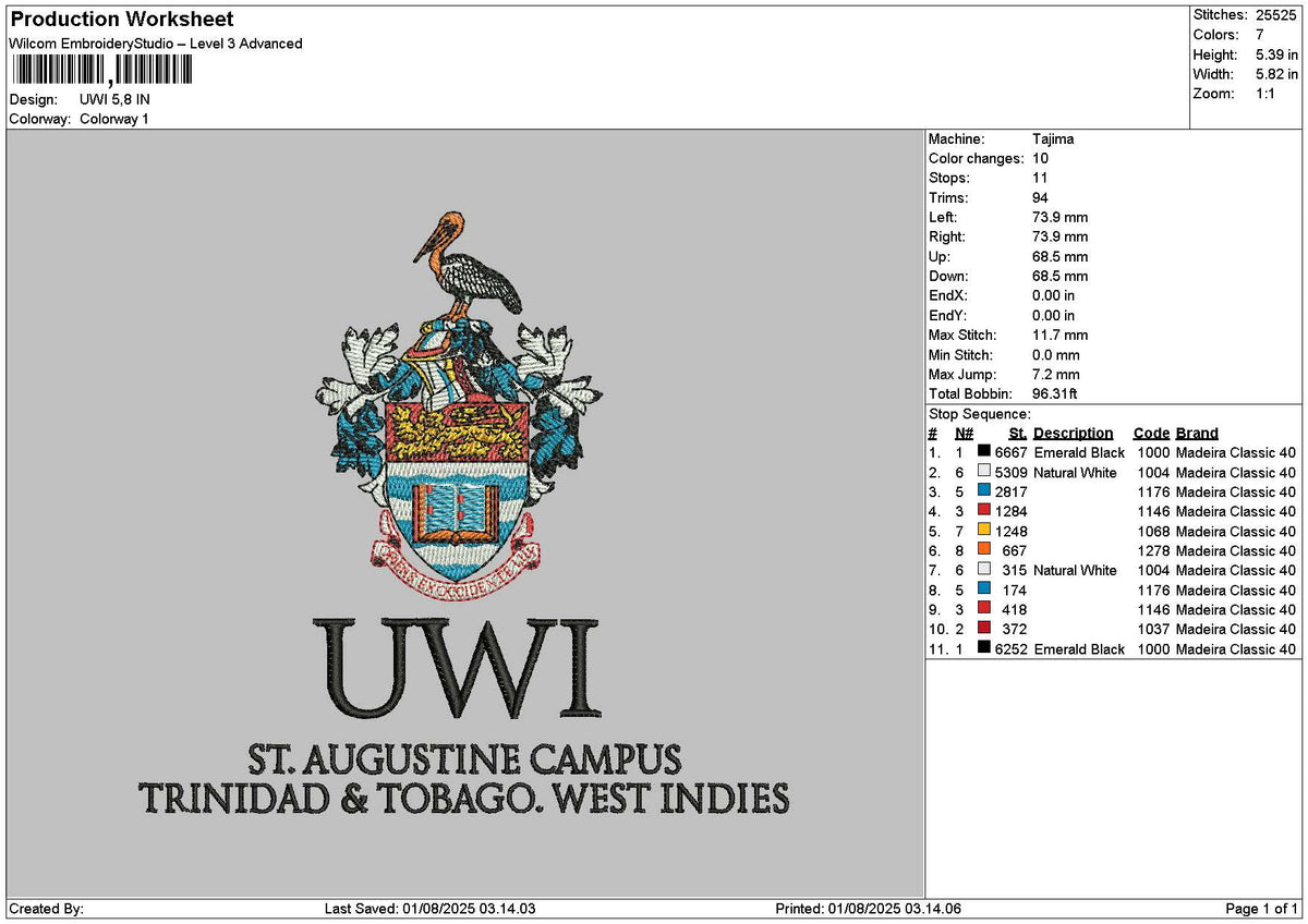 Uwitext Embroidery File 6 sizes