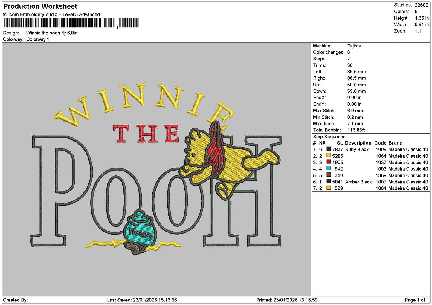 Poohtext 2301 Embroider File 6 sizes